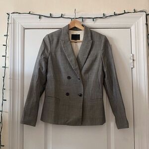 Banana Republic Grey Houndstooth Women’s Blazer
